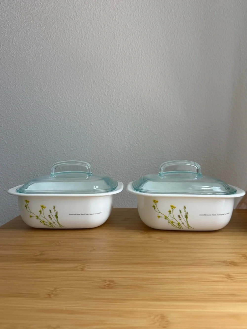 CorningWare Casserole Dish x2 Lavender Design Made in France